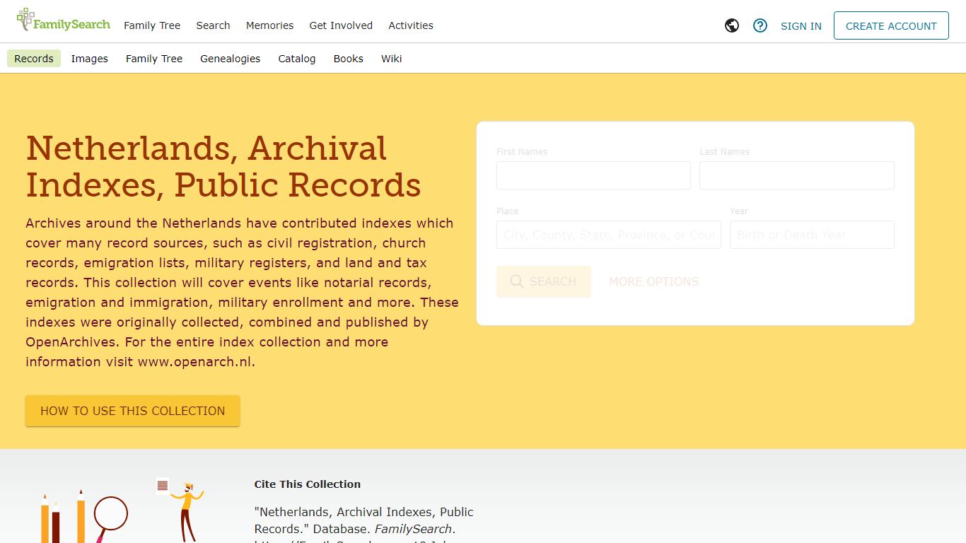 Netherlands, Archival Indexes, Public Records • FamilySearch